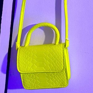 Mini neon green crossbody satchel 💚